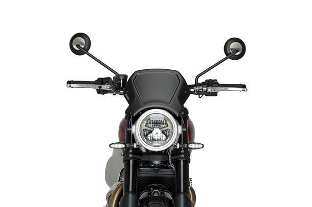 Windschild Puig ALU-Frontplatte mit ABE für Triumph Scrambler 1200X Bj. 2024 - 2025