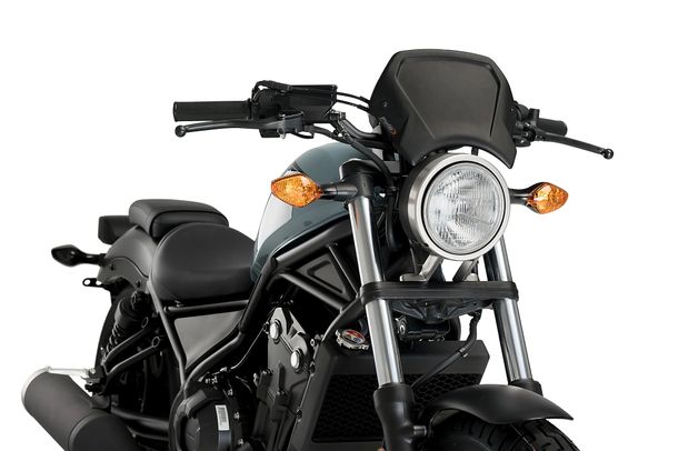 Windschild Puig ALU-Frontplatte mit ABE für Honda CMX 500 Rebel, CMX 500 Rebel SE Bj. 2017 - 2024