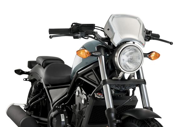 Windschild Puig ALU-Frontplatte mit ABE für Honda CMX 500 Rebel, CMX 500 Rebel SE Bj. 2017 - 2024