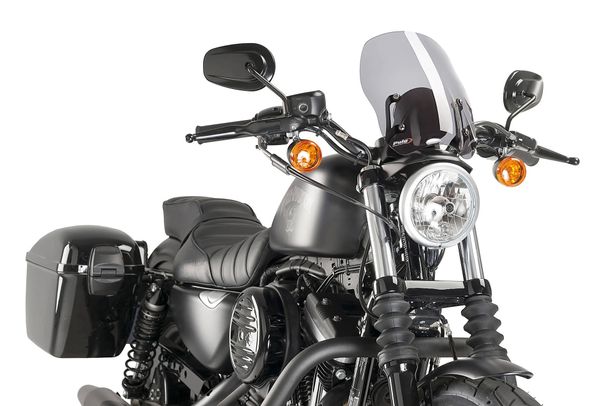 Windschild Puig New Generation Touring mit ABE für Harley Davidson Sportster 883 Superlow XL883L, Sportster 1200 LOW XL1200L Bj. 2006 - 2020