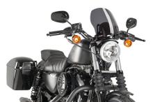 Para-brisa Puig New Generation Touring com ABE para Harley Davidson Sportster 883 Superlow XL883L, Sportster 1200 LOW XL1200L ano 2006 - 2020