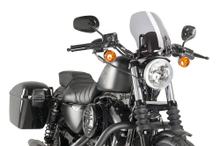 Para-brisa Puig New Generation Touring com ABE para Harley Davidson Sportster 883 Superlow XL883L, Sportster 1200 LOW XL1200L ano 2006 - 2020