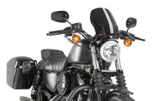 Para-brisa Puig New Generation Touring com ABE para Harley Davidson Sportster 883 Superlow XL883L, Sportster 1200 LOW XL1200L ano 2006 - 2020