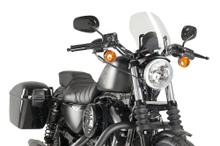Para-brisa Puig New Generation Touring com ABE para Harley Davidson Sportster 883 Superlow XL883L, Sportster 1200 LOW XL1200L ano 2006 - 2020