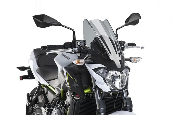 Windschild Puig New Generation Touring mit ABE für Kawasaki Z650 Bj. 2017 - 2019