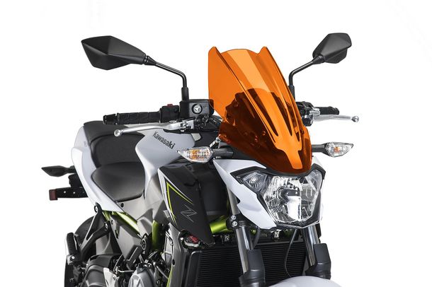 Windschild Puig New Generation Touring mit ABE für Kawasaki Z650 Bj. 2017 - 2019