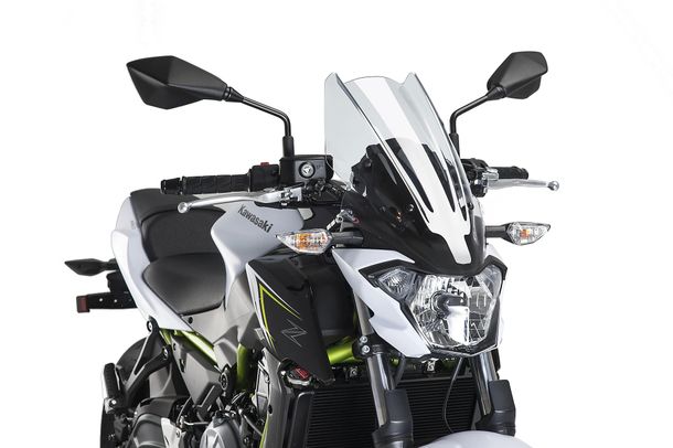 Windschild Puig New Generation Touring mit ABE für Kawasaki Z650 Bj. 2017 - 2019