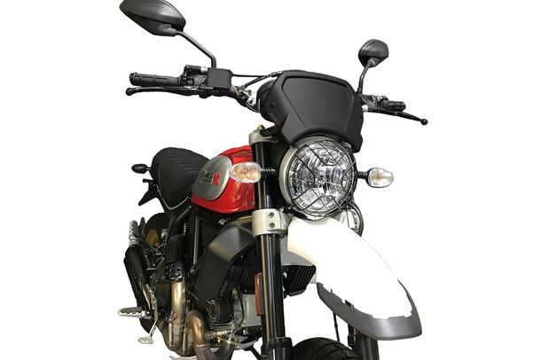 Windschild Puig ALU-Frontplatte mit ABE für Ducati Scrambler Desert Sled, Scrambler 1100 Dark PRO Bj. 2017 - 2025