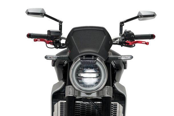 Windschild Puig ALU-Frontplatte mit ABE für Honda CB650R NEO Sports Cafe, CB1000R NEO Sports Cafe Bj. 2018 - 2023