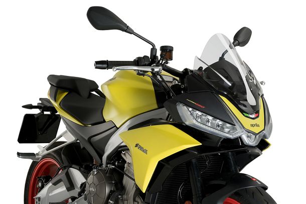 Windschild Puig Z-Racing-Scheibe 350 x 285 mm mit ABE für Aprilia Tuono 660, Tuono 660 Factory, Tuono V4 1100 Factory Bj. 2021 - 2026