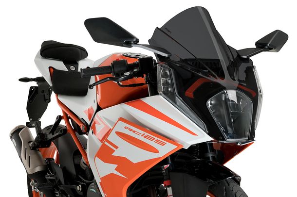 Windschild Puig Z-Racing-Scheibe 525 x 420 mm mit ABE für KTM RC125, RC390 Bj. 2022 - 2025