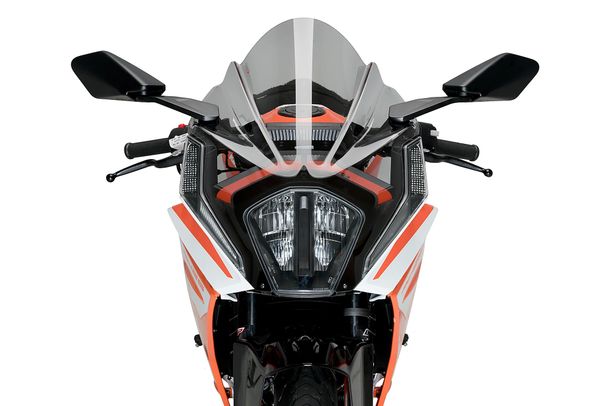 Windschild Puig Z-Racing-Scheibe 525 x 420 mm mit ABE für KTM RC125, RC390 Bj. 2022 - 2025