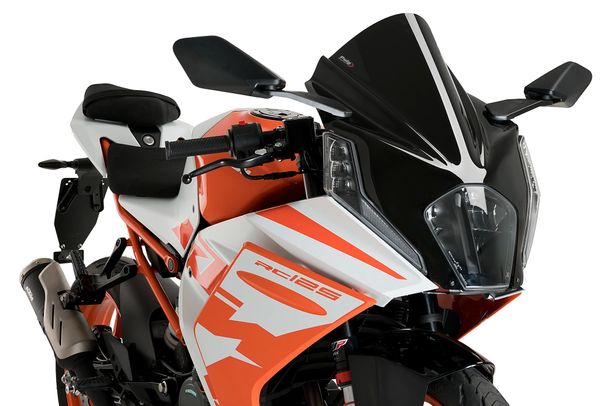 Windschild Puig Z-Racing-Scheibe 525 x 420 mm mit ABE für KTM RC125, RC390 Bj. 2022 - 2025