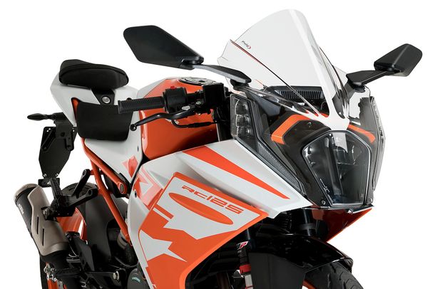 Windschild Puig Z-Racing-Scheibe 525 x 420 mm mit ABE für KTM RC125, RC390 Bj. 2022 - 2025