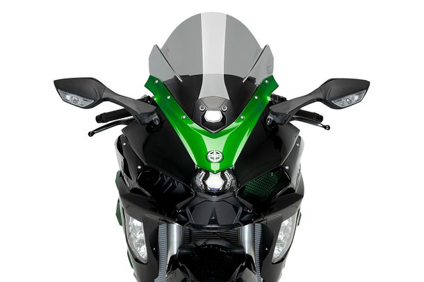 Windschild Puig Z-Racing-Scheibe 350 x 350 mm mit ABE für Kawasaki Ninja H2 SX SE, Ninja H2 SX Bj. 2023 - 2026