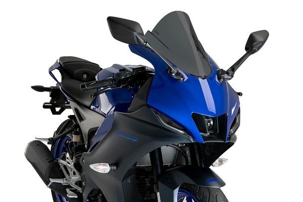 Windschild Puig Z-Racing-Scheibe 368 x 305 mm mit ABE für Yamaha YZF-R125 Bj. 2023 - 2026