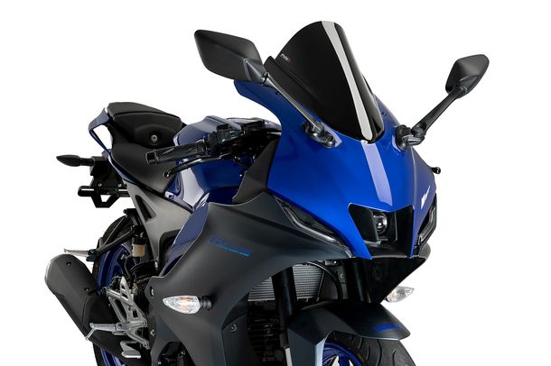 Windschild Puig Z-Racing-Scheibe 368 x 305 mm mit ABE für Yamaha YZF-R125 Bj. 2023 - 2026