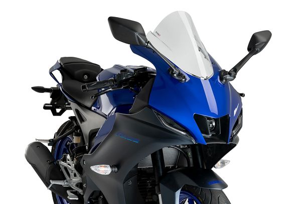 Windschild Puig Z-Racing-Scheibe 368 x 305 mm mit ABE für Yamaha YZF-R125 Bj. 2023 - 2026