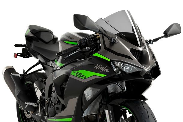 Windschild Puig Z-Racing-Scheibe 335 x 350 mm mit ABE für Kawasaki ZX-6R Ninja Bj. 2024 - 2026