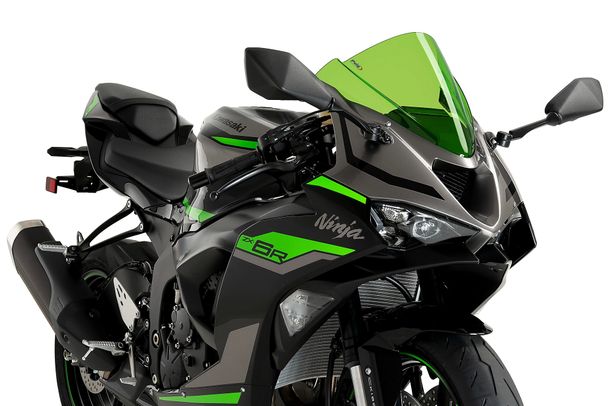 Windschild Puig Z-Racing-Scheibe 335 x 350 mm mit ABE für Kawasaki ZX-6R Ninja Bj. 2024 - 2026