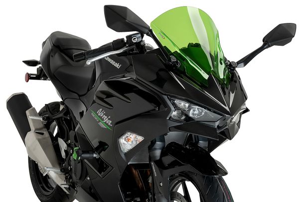 Windschild Puig Z-Racing-Scheibe 375 x 335 mm mit ABE für Kawasaki Ninja 500 SE, Ninja 500 Bj. 2024 - 2026