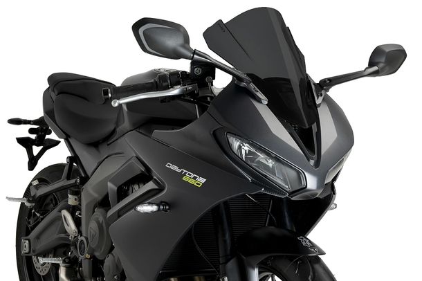 Windschild Puig Z-Racing-Scheibe 390 x 305 mm mit ABE für Triumph Daytona 660 Bj. 2024 - 2025