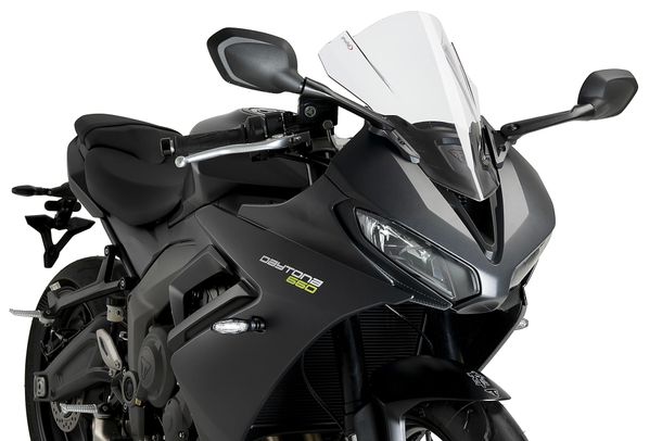 Windschild Puig Z-Racing-Scheibe 390 x 305 mm mit ABE für Triumph Daytona 660 Bj. 2024 - 2025