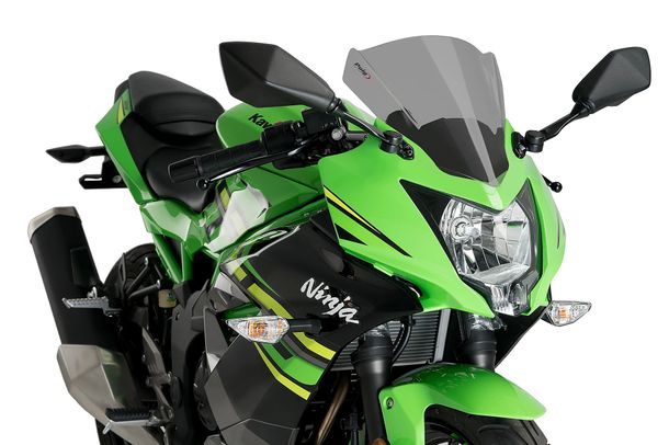 Windschild Puig Z-Racing-Scheibe 295 x 285 mm mit ABE für Kawasaki Ninja 125 Bj. 2019 - 2026