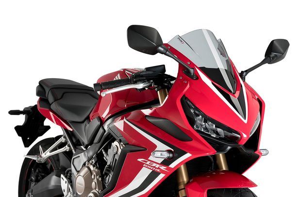 Windschild Puig Z-Racing-Scheibe 335 x 285 mm mit ABE für Honda CBR650R, CBR650R Eclutch Bj. 2019 - 2026