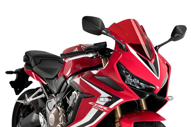 Windschild Puig Z-Racing-Scheibe 335 x 285 mm mit ABE für Honda CBR650R, CBR650R Eclutch Bj. 2019 - 2026