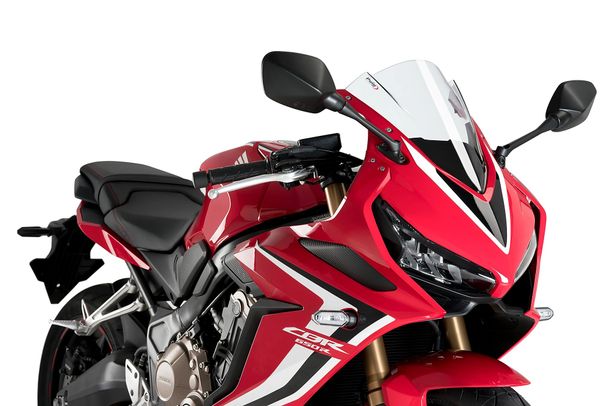 Windschild Puig Z-Racing-Scheibe 335 x 285 mm mit ABE für Honda CBR650R, CBR650R Eclutch Bj. 2019 - 2026