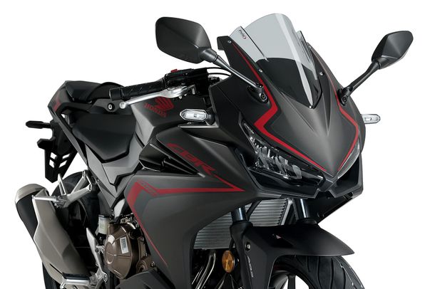 Windschild Puig Z-Racing-Scheibe 305 x 265 mm mit ABE für Honda CBR500R, CBR500R Eclutch Bj. 2019 - 2026