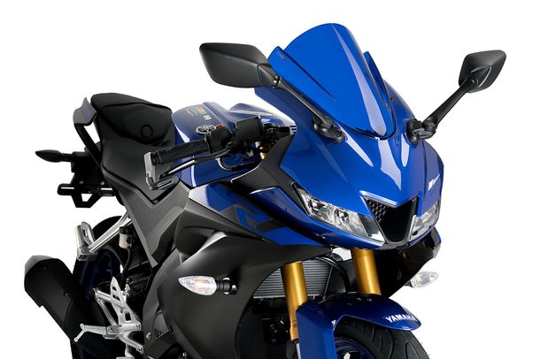 Windschild Puig Z-Racing-Scheibe 330 x 310 mm mit ABE für Yamaha YZF-R125 Bj. 2019 - 2022