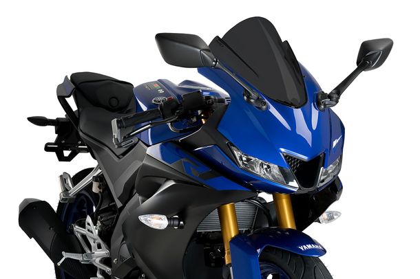 Windschild Puig Z-Racing-Scheibe 330 x 310 mm mit ABE für Yamaha YZF-R125 Bj. 2019 - 2022
