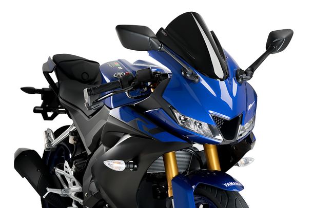 Windschild Puig Z-Racing-Scheibe 330 x 310 mm mit ABE für Yamaha YZF-R125 Bj. 2019 - 2022