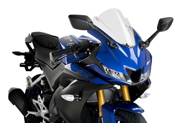 Windschild Puig Z-Racing-Scheibe 330 x 310 mm mit ABE für Yamaha YZF-R125 Bj. 2019 - 2022