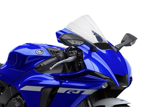 Windschild Puig Z-Racing-Scheibe 335 x 295 mm mit ABE für Yamaha YZF-R1, YZF-R1M, YZF-R1 Race Bj. 2020 - 2026