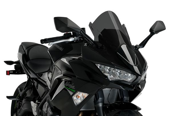 Windschild Puig Z-Racing-Scheibe 485 x 385 mm mit ABE für Kawasaki Ninja 650 Bj. 2020 - 2026
