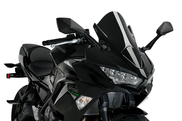 Windschild Puig Z-Racing-Scheibe 485 x 385 mm mit ABE für Kawasaki Ninja 650 Bj. 2020 - 2026