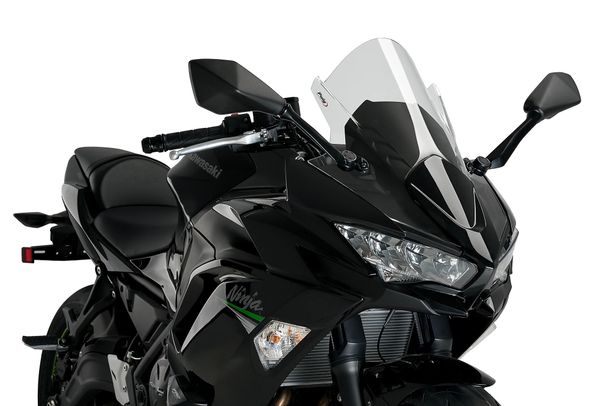 Windschild Puig Z-Racing-Scheibe 485 x 385 mm mit ABE für Kawasaki Ninja 650 Bj. 2020 - 2026