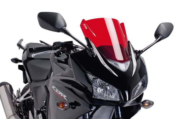 Windschild Puig Z-Racing-Scheibe mit ABE für Honda CBR500 RA, CBR500R (Bj. 2013 - 2015)