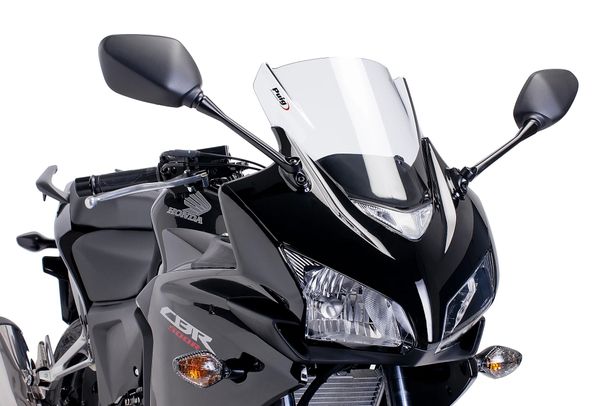 Windschild Puig Z-Racing-Scheibe mit ABE für Honda CBR500 RA, CBR500R Bj. 2013 - 2015
