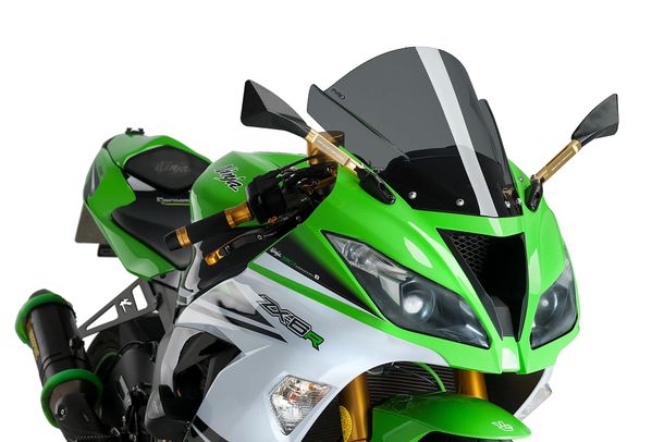Windschild Puig Z-Racing-Scheibe mit ABE für Kawasaki ZX-6R Ninja, ZX-6R 636 Ninja Bj. 2009 - 2017
