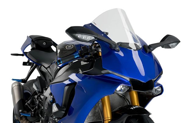 Windschild Puig R-Racer-Scheibe 365 x 305 mm mit ABE für Yamaha YZF-R1, YZF-R1M Bj. 2015 - 2019