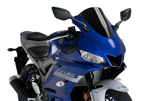 Windschild Puig R-Racer-Scheibe 330 x 280 mm mit ABE für Yamaha YZF-R3 Bj. 2019 - 2026