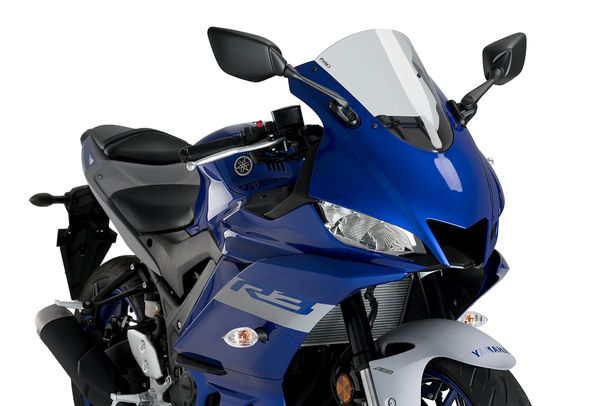 Windschild Puig R-Racer-Scheibe 330 x 280 mm mit ABE für Yamaha YZF-R3 Bj. 2019 - 2026