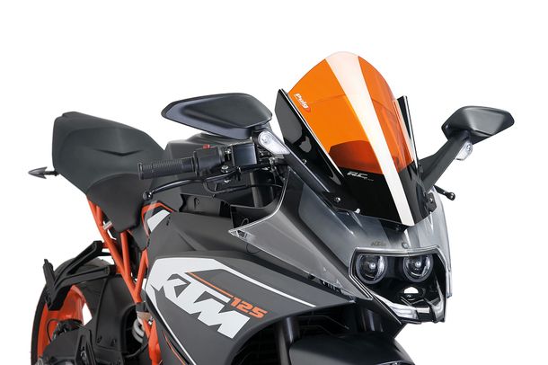 Windschild Puig Z-Racing-Scheibe mit ABE für KTM RC125, RC390 Bj. 2014 - 2021