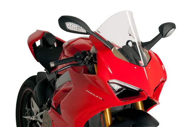 Windschild Puig R-Racer-Scheibe 195 x 275 mm mit ABE für Ducati Panigale V4, Panigale V4R, Panigale V4S, Panigale V4 SP2 Bj. 2020 - 2024