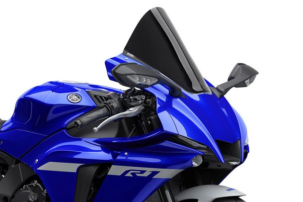 Windschild Puig R-Racer-Scheibe 335 x 298 mm mit ABE für Yamaha YZF-R1, YZF-R1M, YZF-R1 Race Bj. 2020 - 2026