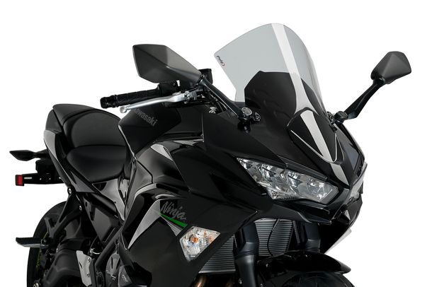 Windschild Puig R-Racer-Scheibe 455 x 385 mm mit ABE für Kawasaki Ninja 650 Bj. 2020 - 2026